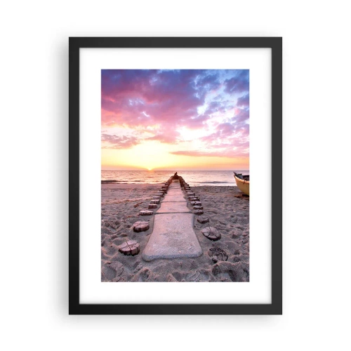 Affiche dans un cadre noir - Poster - Moment d'expérience profonde - 30x40 cm