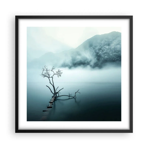 Affiche dans un cadre noir - Poster - D'eau et de brouillard - 50x50 cm