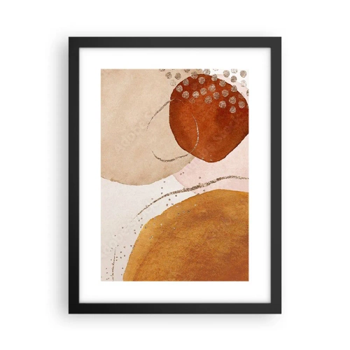 Affiche dans un cadre noir - Poster - Rondeur et mouvement - 30x40 cm