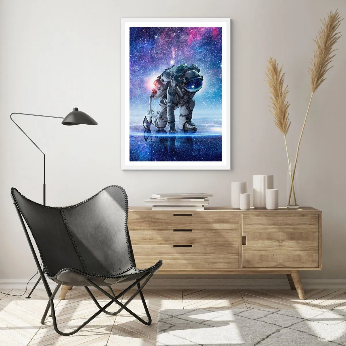 Affiche dans un cadre blanc - Poster - Le ciel étoilé au dessus de moi - 70x100 cm