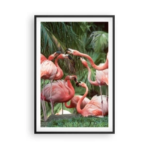 Affiche dans un cadre noir - Poster - Potins d'après-midi - 61x91 cm