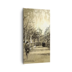 Impression sur toile - Image sur toile - Un moment arrêté avec une plume - 65x120 cm