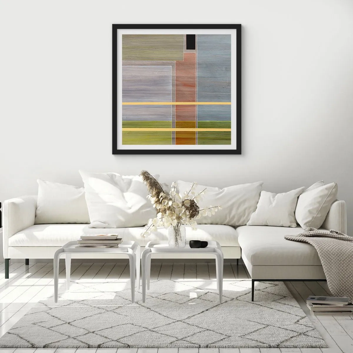 Affiche dans un cadre noir - Poster - Simple et calme - 40x40 cm