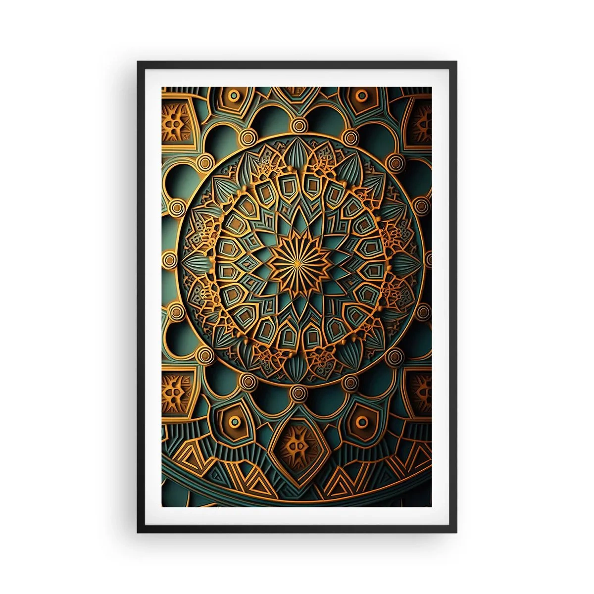 Affiche dans un cadre noir - Poster - Dans une ambiance arabe - 61x91 cm