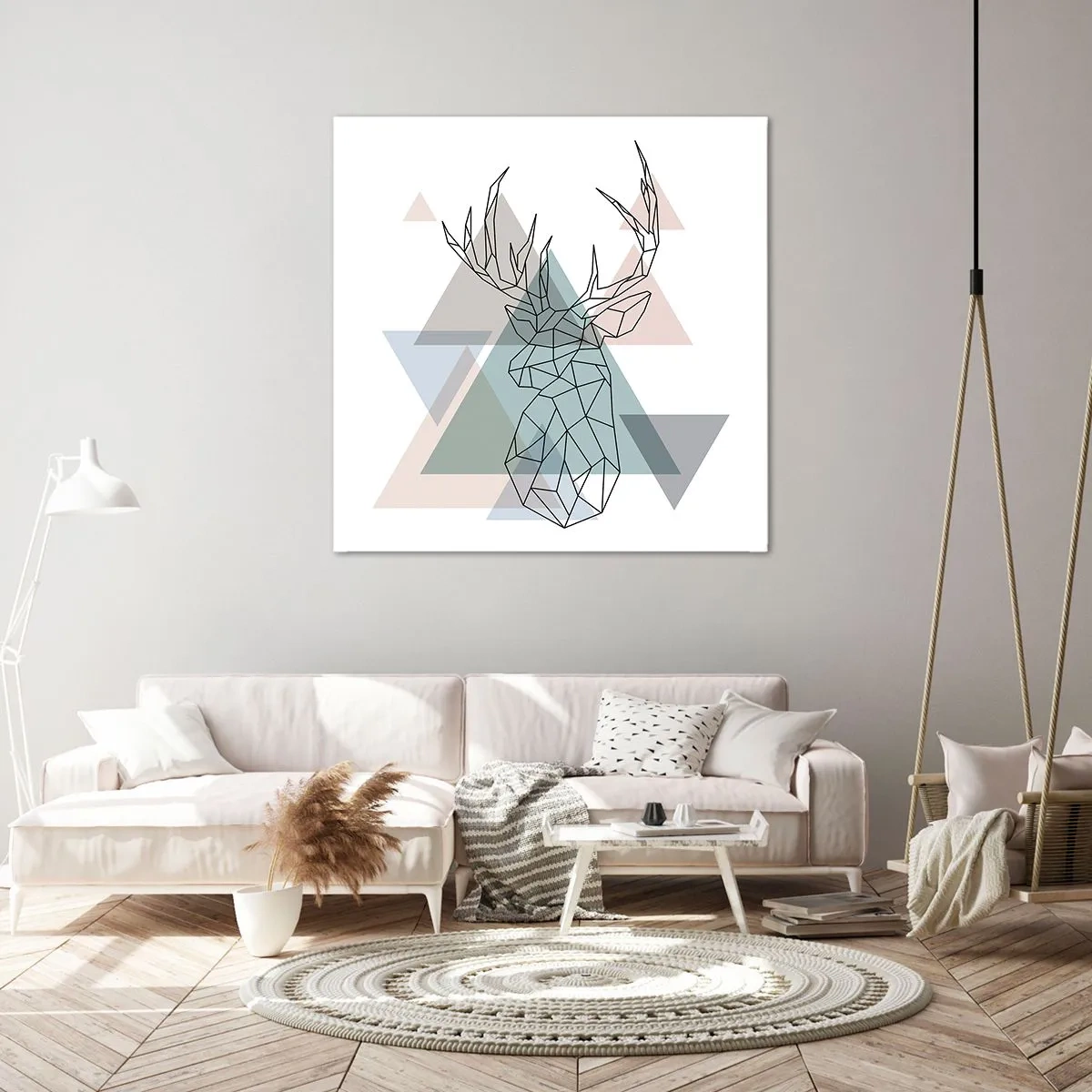 Impression sur toile - Image sur toile - Dans une forêt géométrique - 70x70 cm