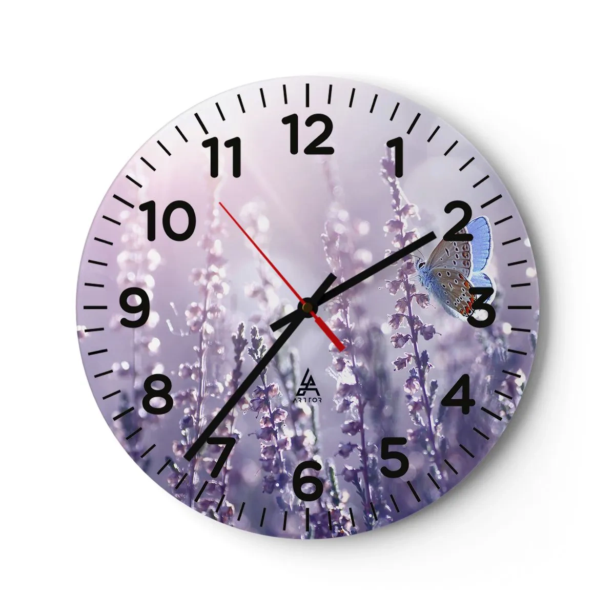 Horloge murale - Pendule murale - Baiser de papillon - 30x30 cm