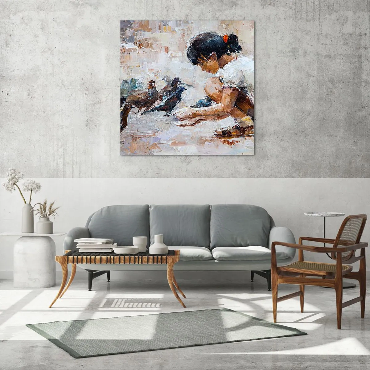 Impression sur verre - Image sur verre - Les plus petits et les plus gentils - 70x70 cm