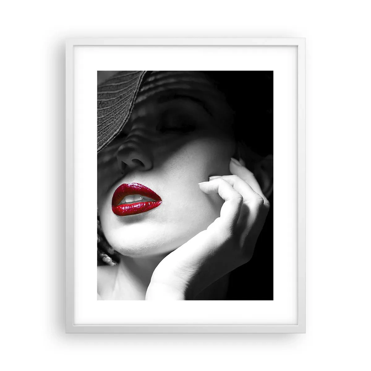 Affiche dans un cadre blanc - Poster - Étude écarlate - 40x50 cm