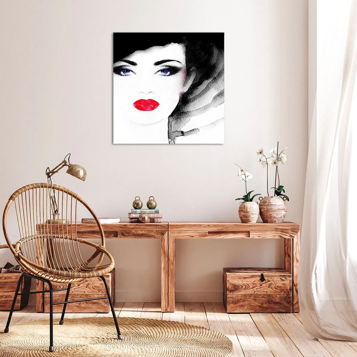 Impression sur toile - Image sur toile - Elle repousse et attire - 60x60 cm
