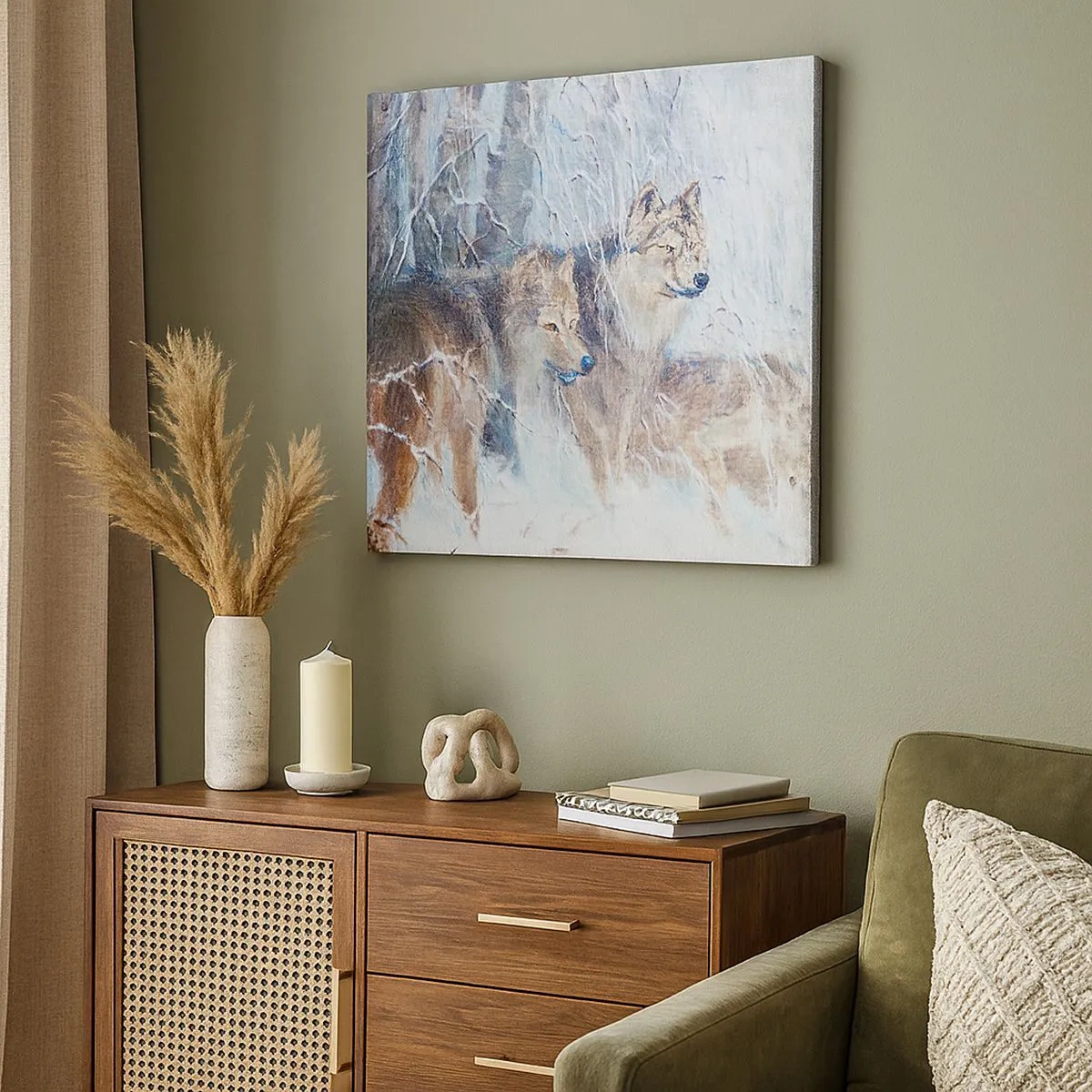 Impression sur toile - Image sur toile - Attention! Ca arrive ... - 30x30 cm