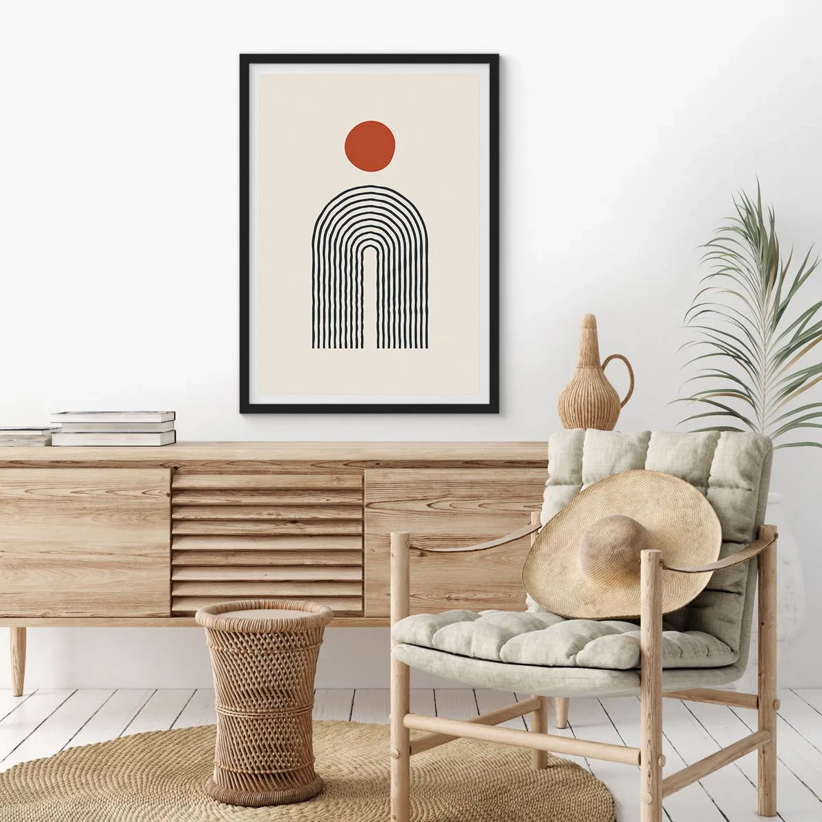 Affiche dans un cadre noir - Poster - Le magnétisme des formes et des couleurs - 70x100 cm