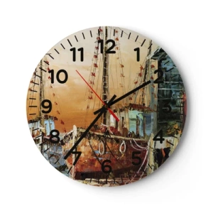 Horloge murale - Pendule murale - Retour tranquille - 30x30 cm