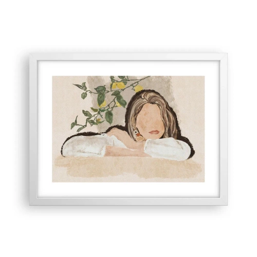 Affiche dans un cadre blanc - Poster - La beauté du sud - 40x30 cm