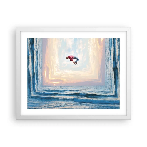 Affiche dans un cadre blanc - Poster - Vers une autre dimension - 50x40 cm