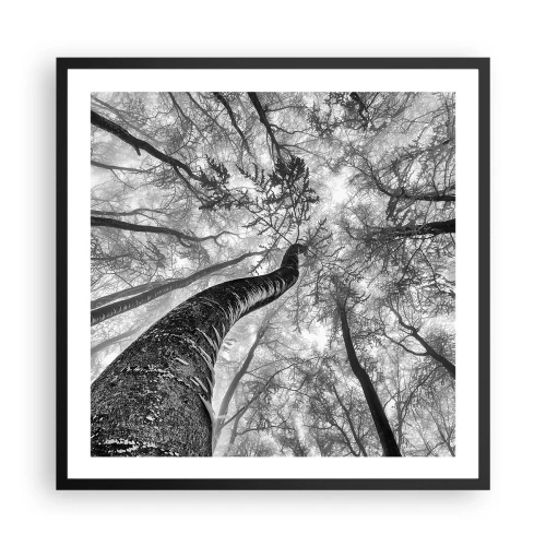 Affiche dans un cadre noir - Poster - Course vers la lumière - 60x60 cm