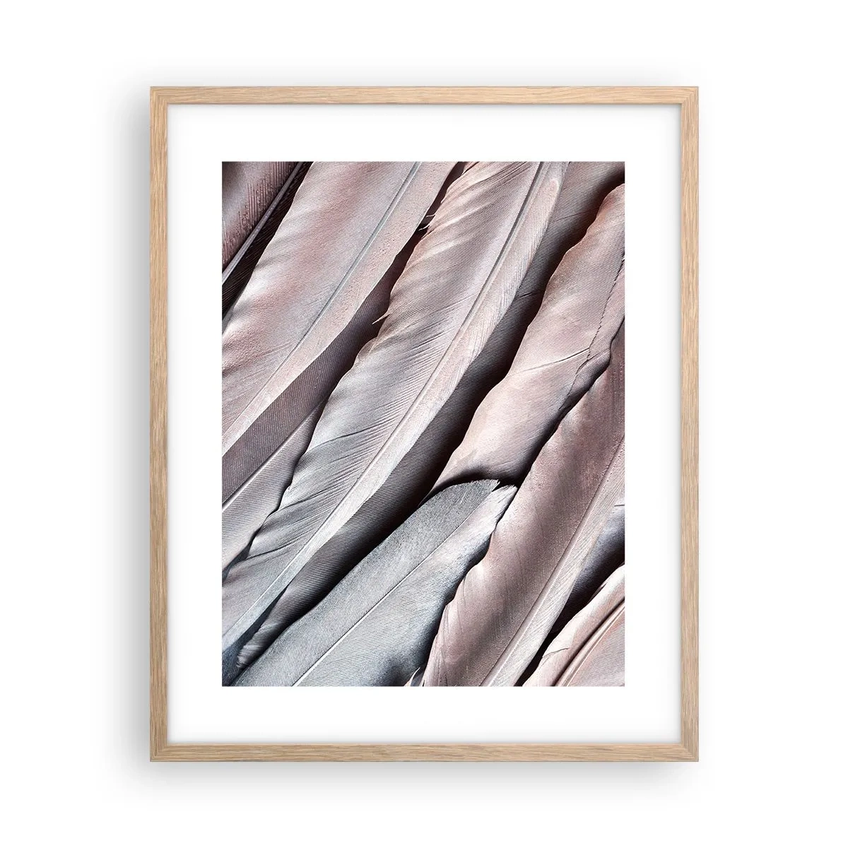 Affiche dans un chêne clair - Poster - En argent rose - 40x50 cm