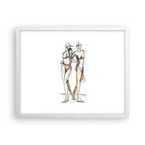 Affiche dans un cadre blanc - Poster - Étude de la grâce - 50x40 cm