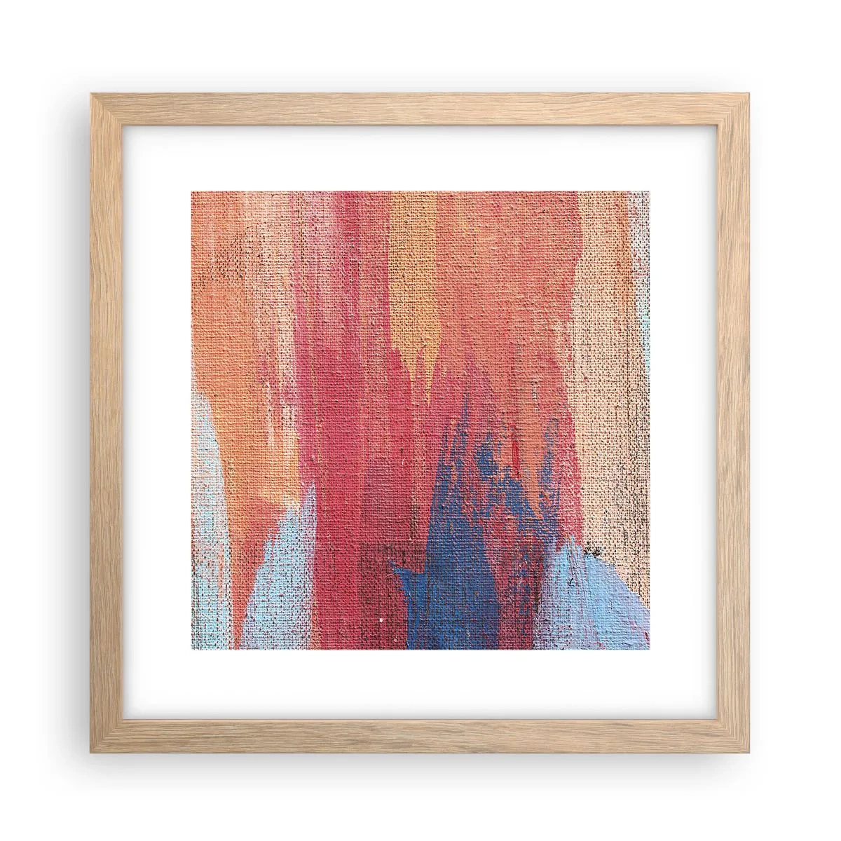 Affiche dans un chêne clair - Poster - Ecoulement de l'arc-en ciel - 30x30 cm