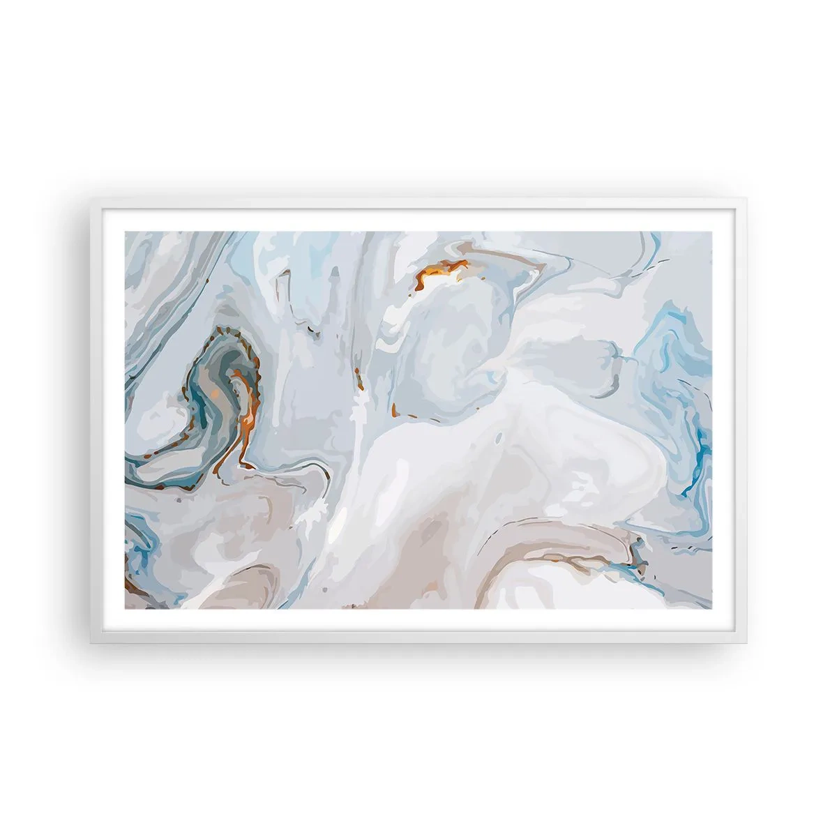 Affiche dans un cadre blanc - Poster - Blanc surélevé - 91x61 cm