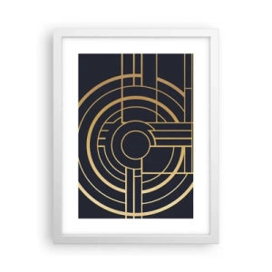 Affiche dans un cadre blanc - Poster - Rotation des éléments - 30x40 cm