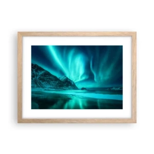Affiche dans un chêne clair - Poster - Merveilles du Nord - 40x30 cm