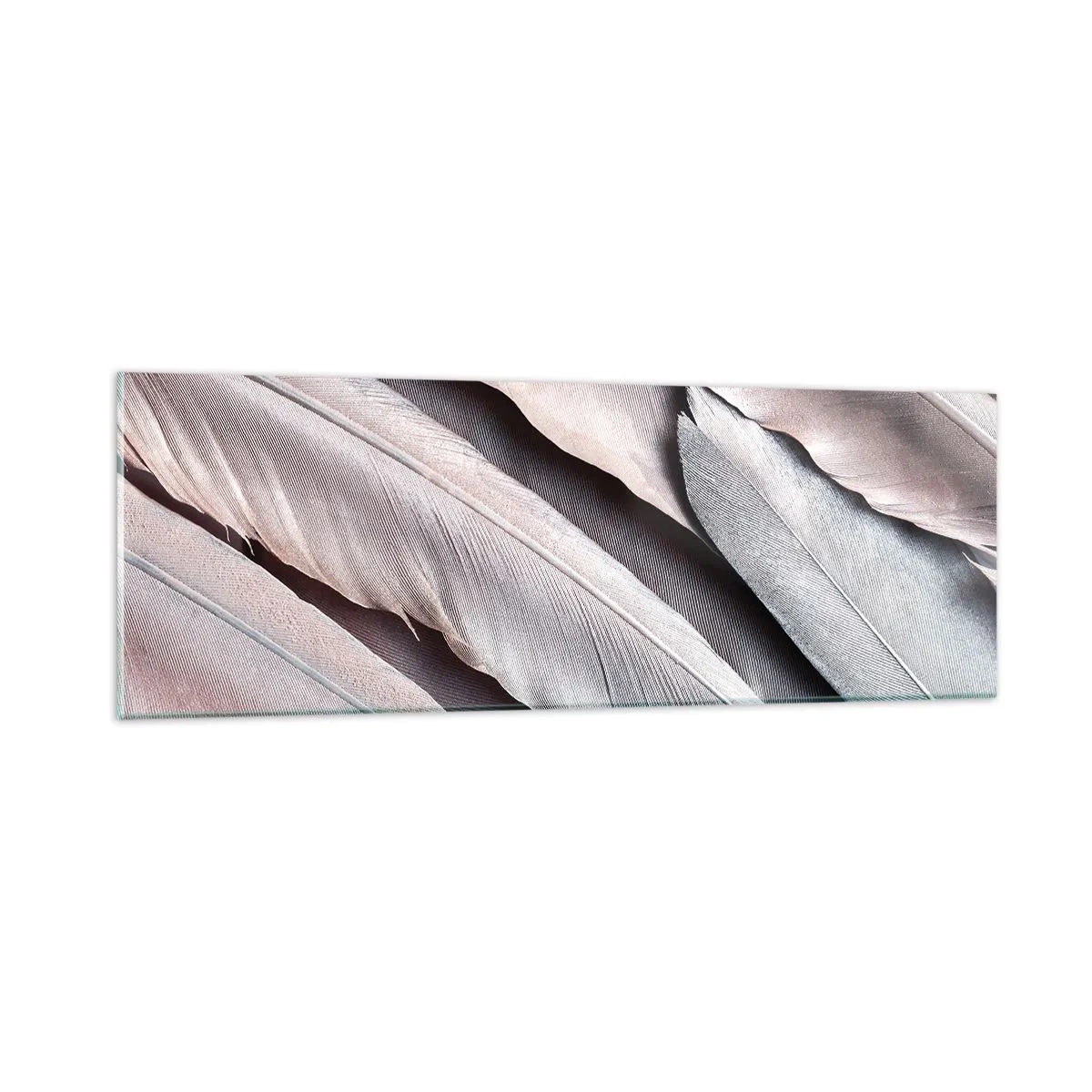 Impression sur verre - Image sur verre - En argent rose - 90x30 cm