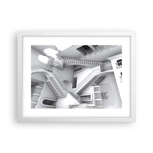 Affiche dans un cadre blanc - Poster - Paradoxes spatiaux - 40x30 cm