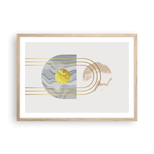 Affiche dans un chêne clair - Poster - Clareté et brillance - 70x50 cm