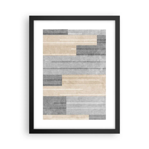 Affiche dans un cadre noir - Poster - Composition : se tenir droit - 30x40 cm