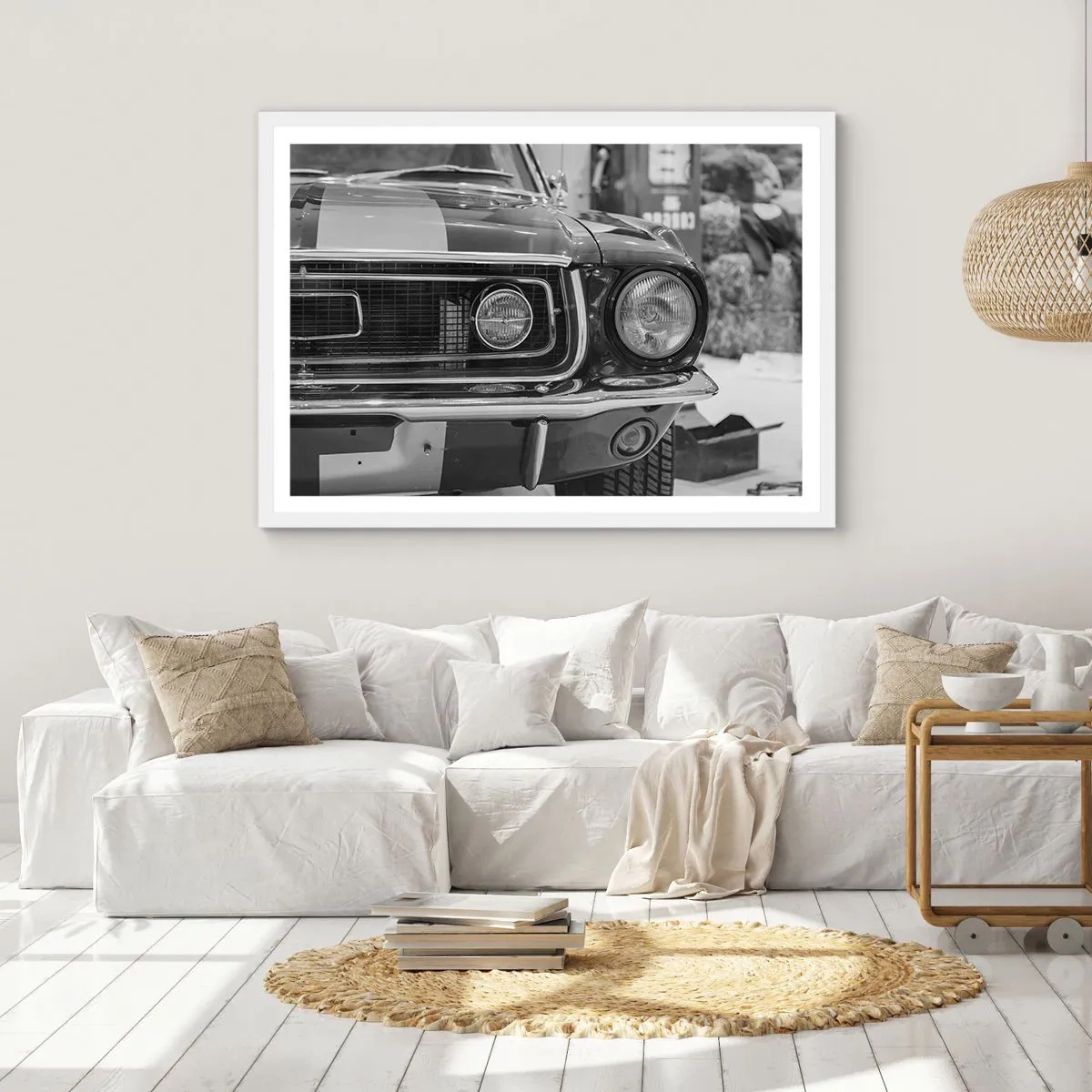 Affiche dans un cadre blanc - Poster - Conduire dur - 70x50 cm