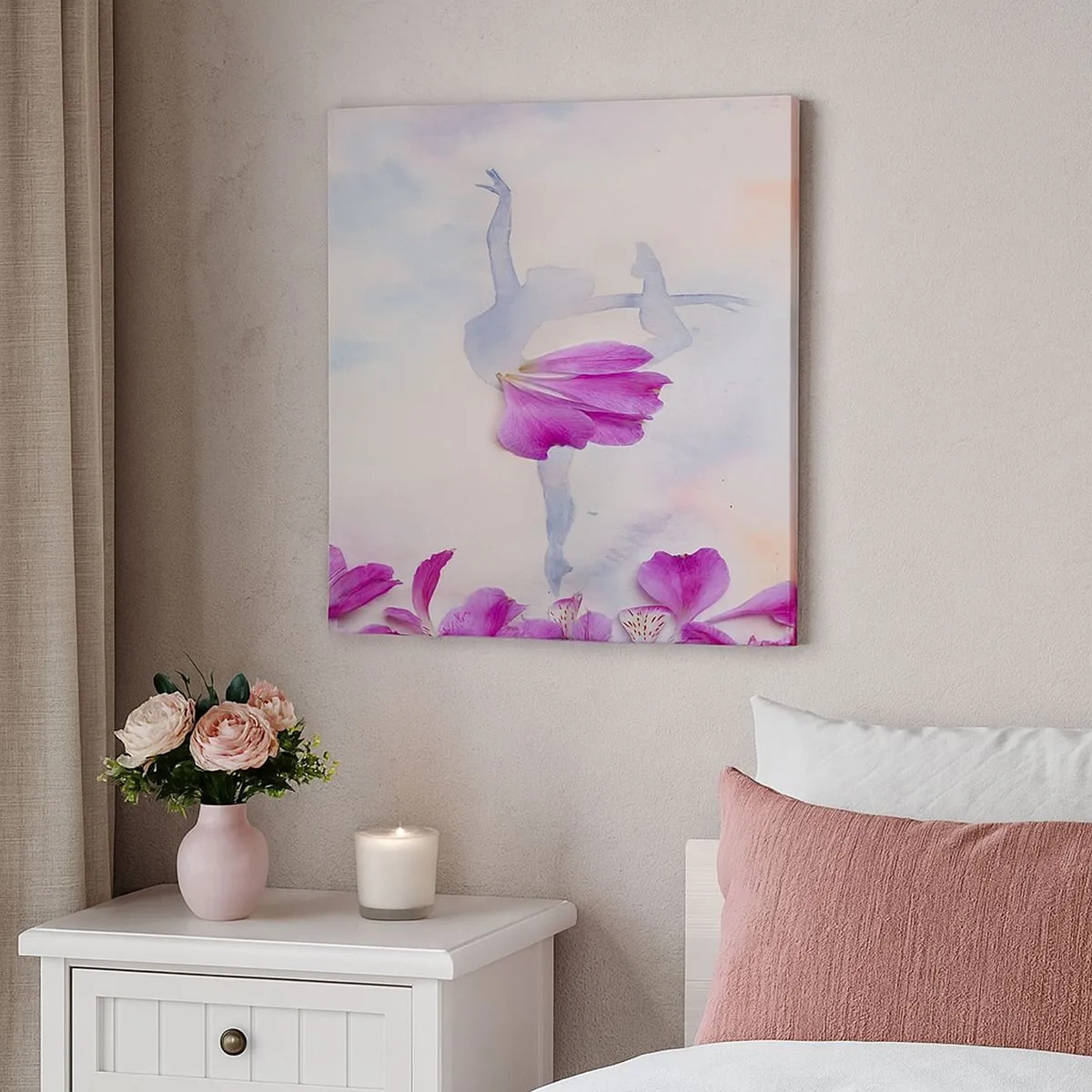 Impression sur toile - Image sur toile - Délicat comme une fleur - 30x30 cm