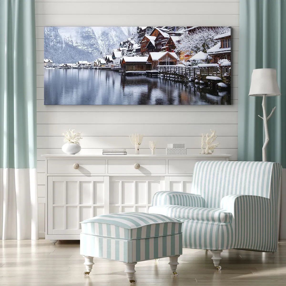 Impression sur toile - Image sur toile - En décoration hivernale - 90x30 cm