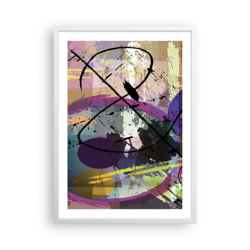 Affiche dans un cadre blanc - Poster - Vous pouvez aller tout droit ou autour - 50x70 cm