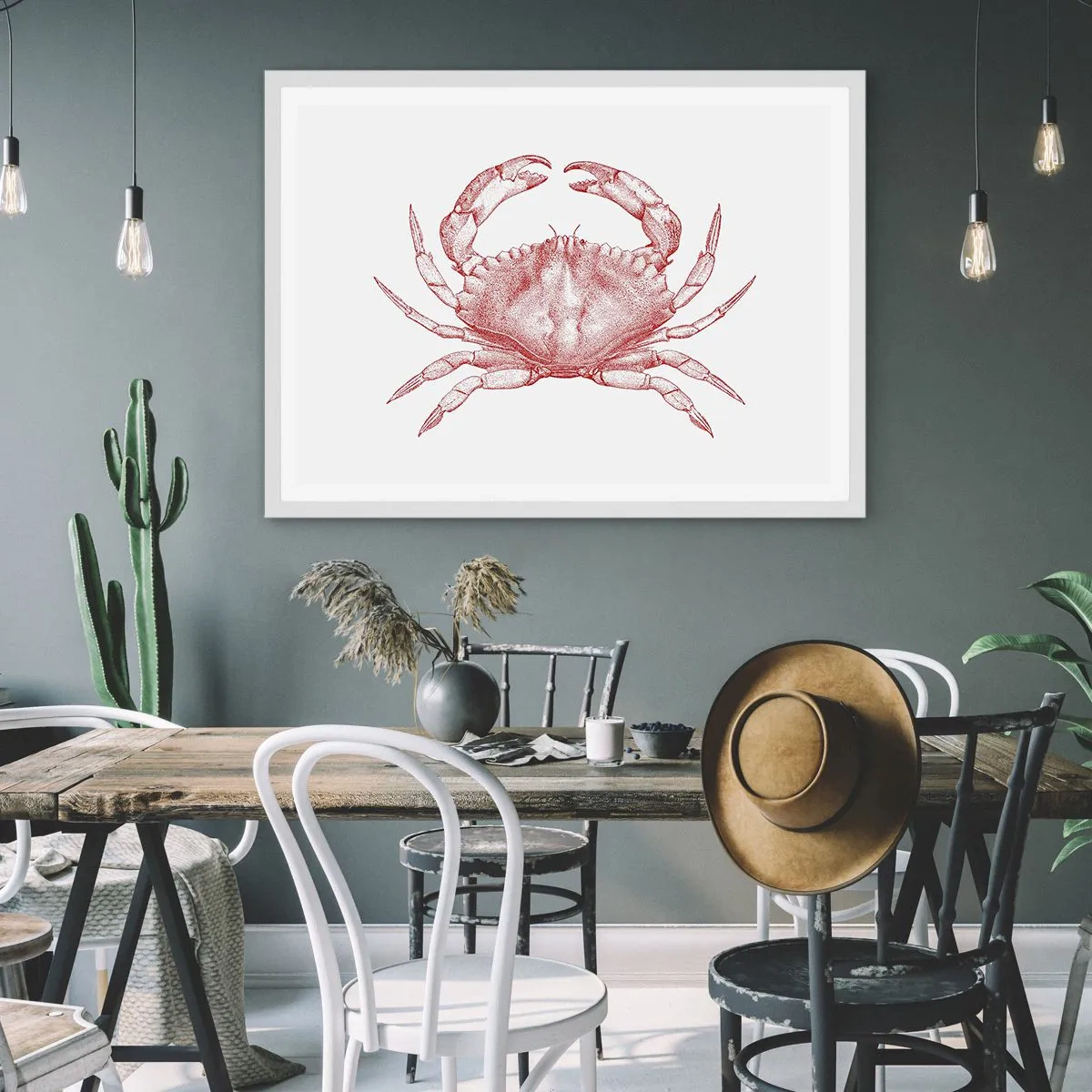 Affiche dans un cadre blanc - Poster - Le crabe des crabes - 91x61 cm