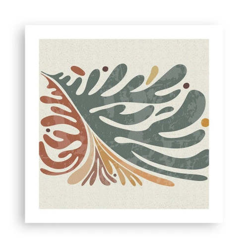 Affiche - Poster - Feuille multicolore - 50x50 cm