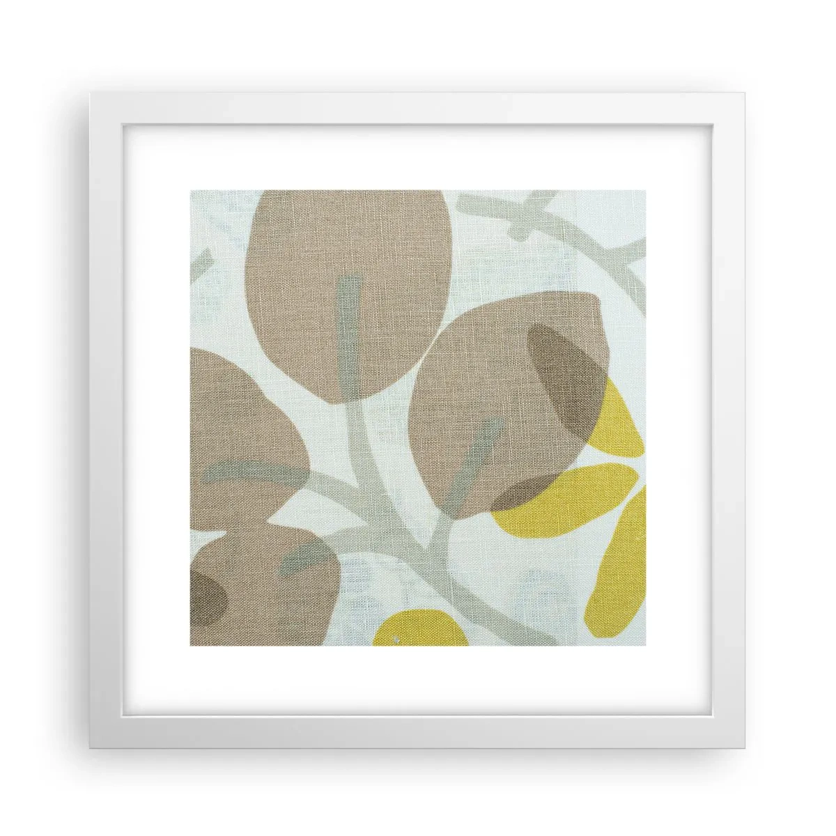 Affiche dans un cadre blanc - Poster - Composition en plein soleil - 30x30 cm