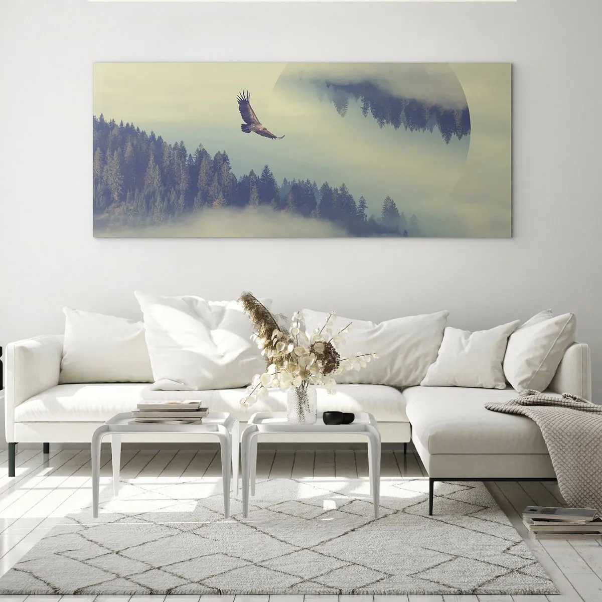 Impression sur verre - Image sur verre - J'ai vu l'ombre d'un aigle - 90x30 cm