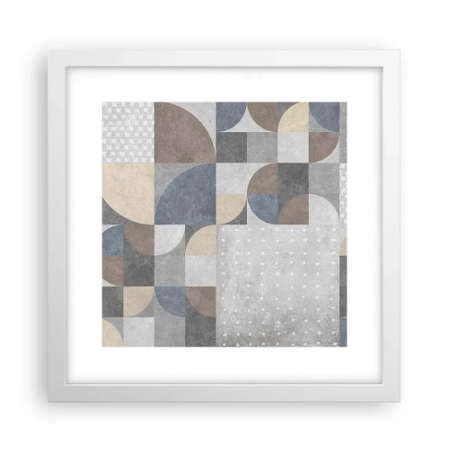 Affiche dans un cadre blanc - Poster - Fantaisie de la céramique - 30x30 cm