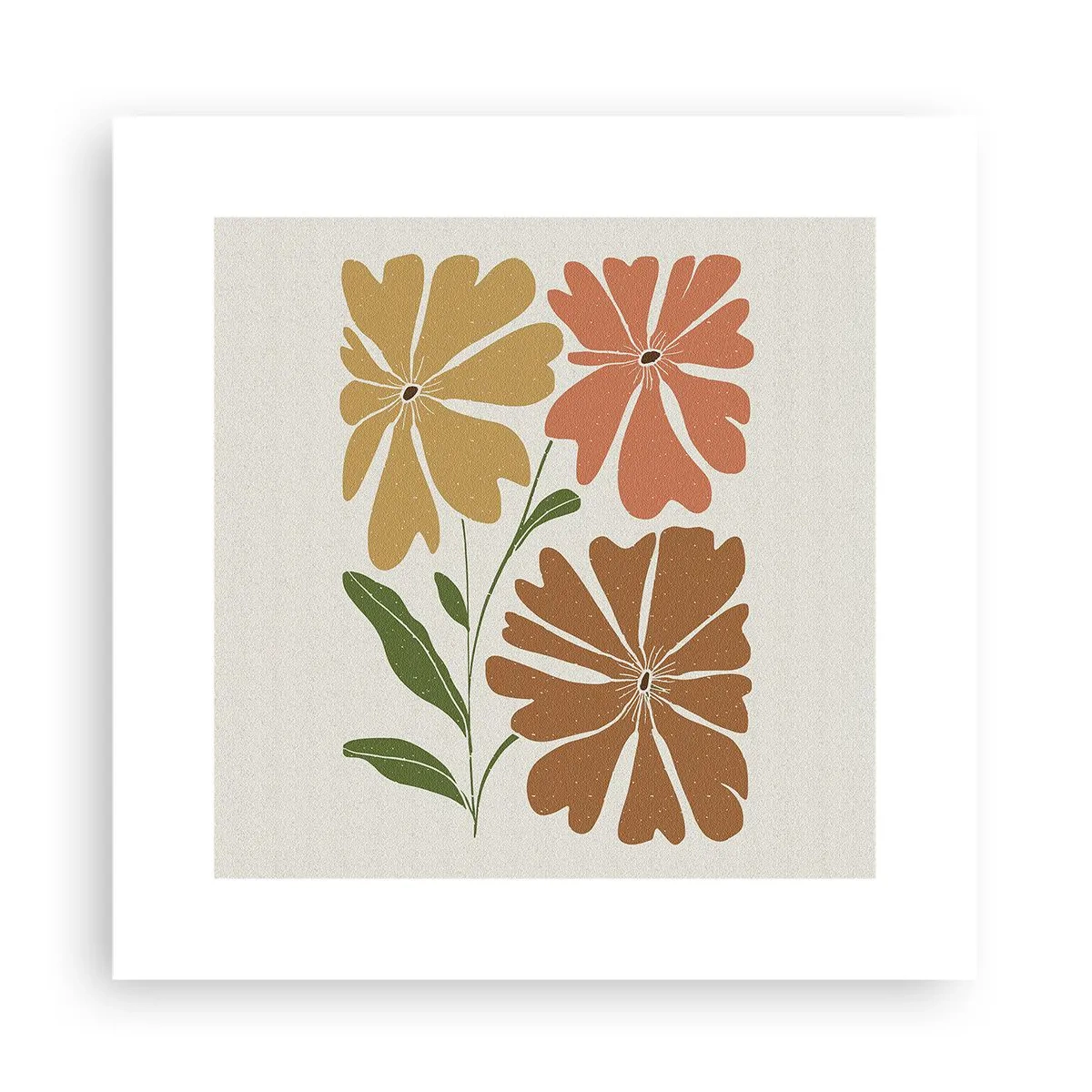 Affiche - Poster - Nature et géométrie - 30x30 cm