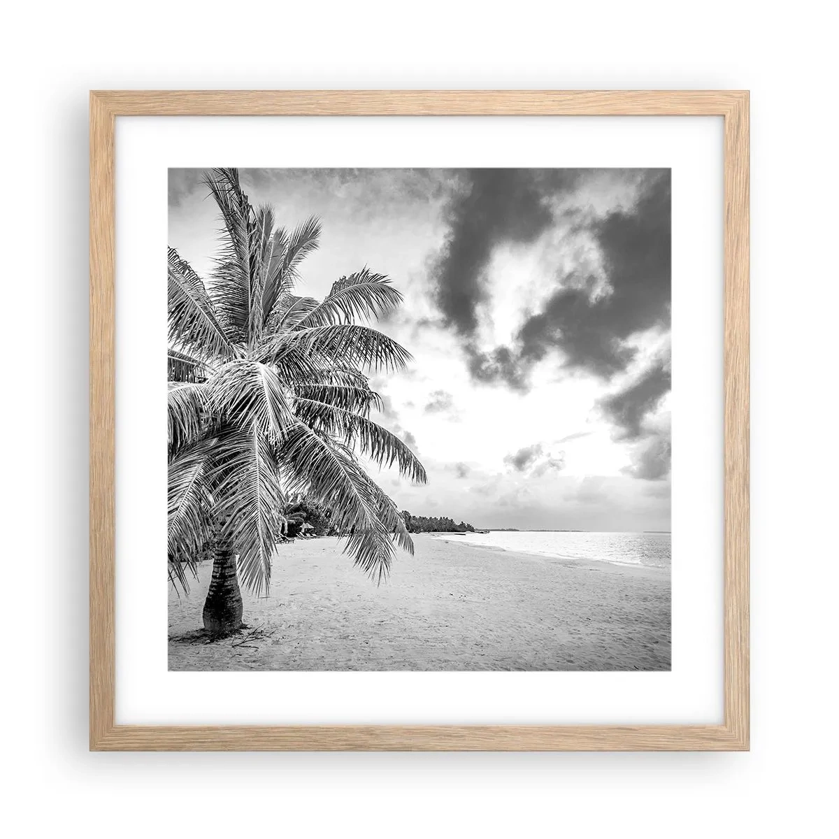 Affiche dans un chêne clair - Poster - Quand tu aspires à la solitude - 40x40 cm