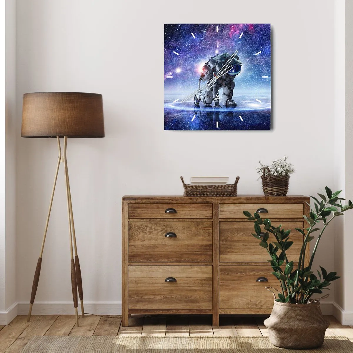 Horloge murale - Pendule murale - Le ciel étoilé au dessus de moi - 40x40 cm