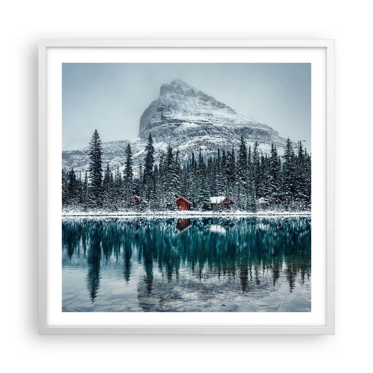 Affiche dans un cadre blanc - Poster - Retraite canadienne - 60x60 cm