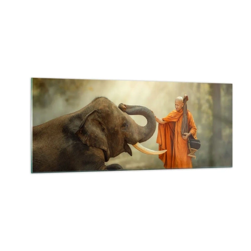 Impression sur verre - Image sur verre - Rencontre en voyageant - 100x40 cm