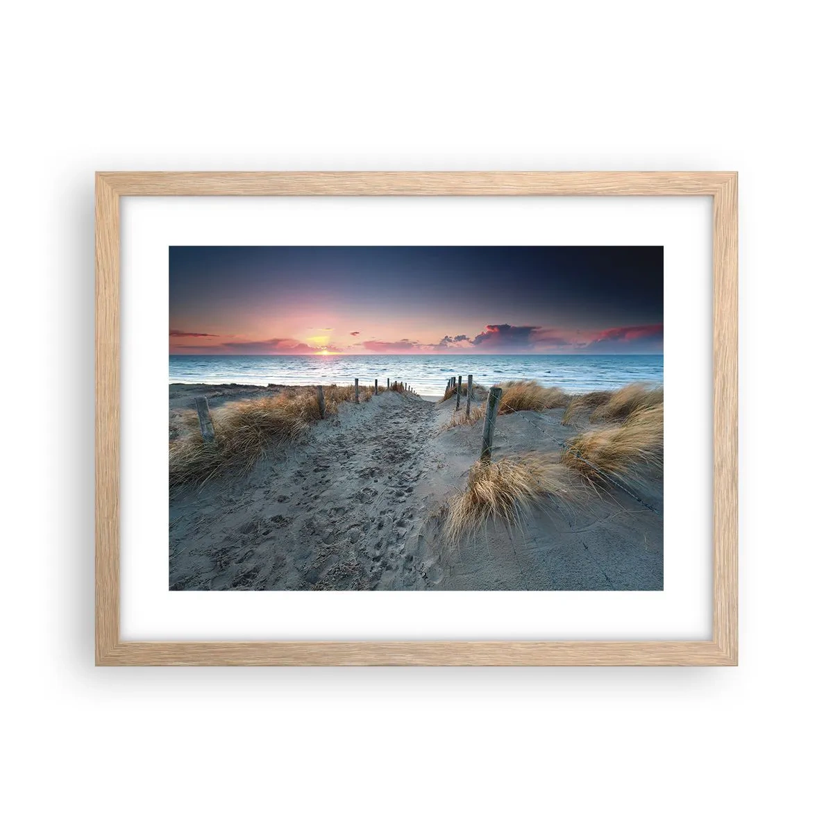 Affiche dans un chêne clair - Poster - Tu as versé l'éclat de l'arc-en-ciel sur les flots - 40x30 cm