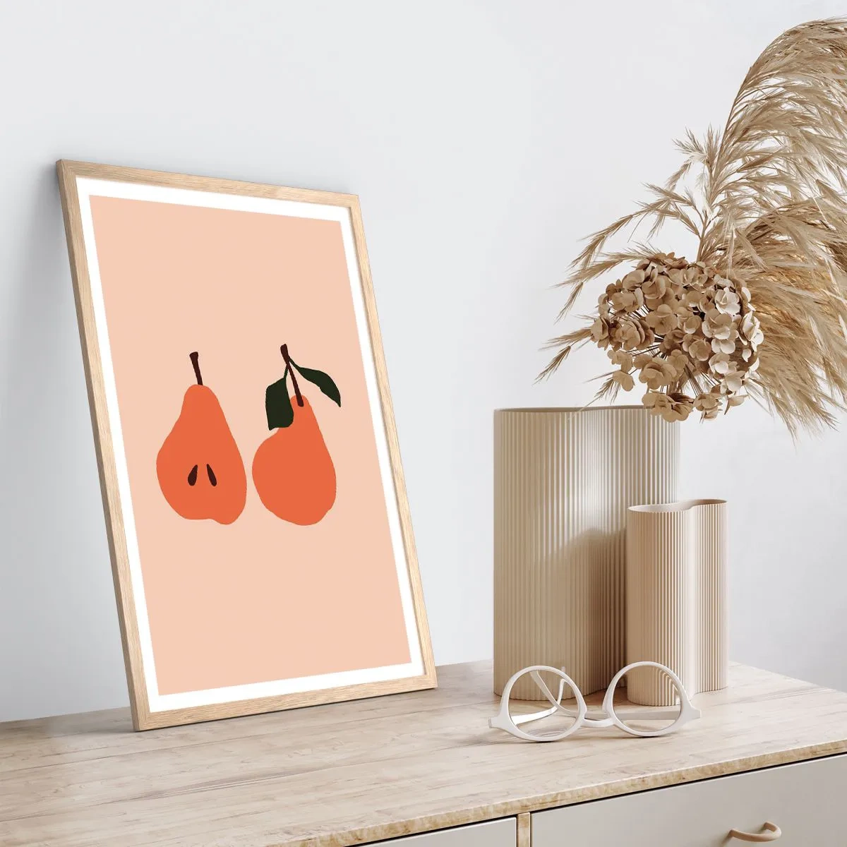 Affiche dans un chêne clair - Poster - La douceur elle-même - 40x50 cm