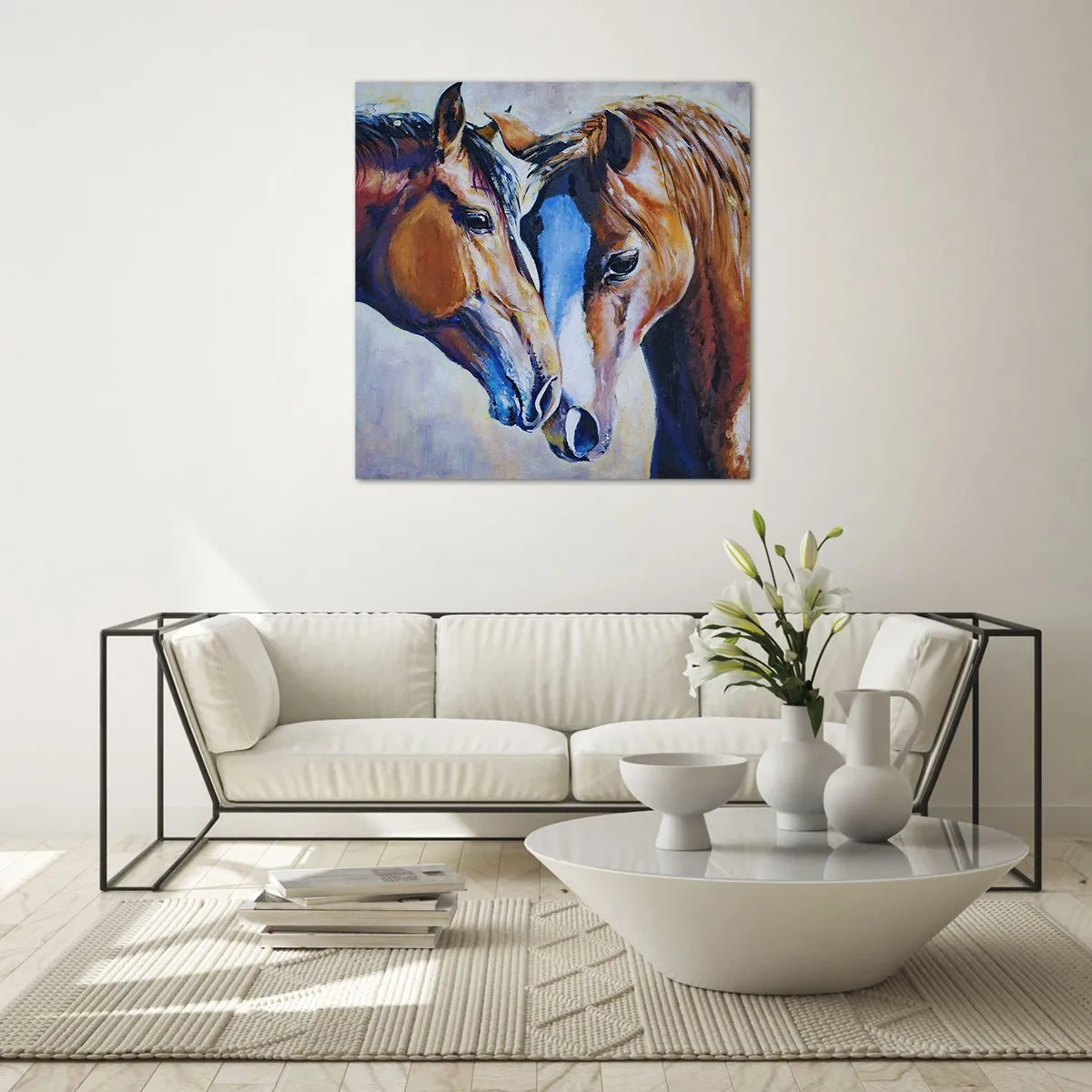 Impression sur verre - Image sur verre - Est-ce de l'amitié ? Ou de l'amour ? - 50x50 cm