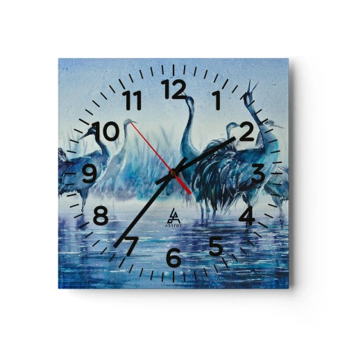 Horloge murale - Pendule murale - Réunion matinale - 40x40 cm