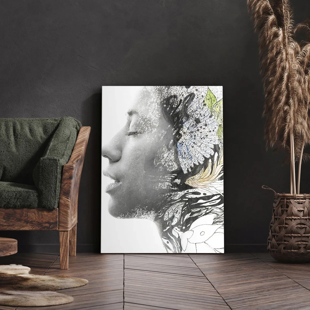 Impression sur toile - Image sur toile - Immergé dans la nature - 65x120 cm