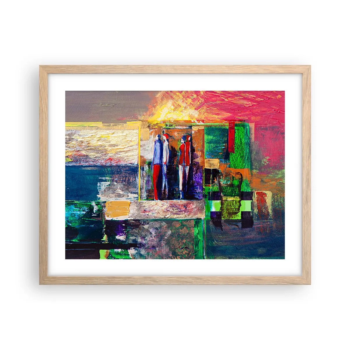 Affiche dans un chêne clair - Poster - Relations et émotions - 50x40 cm