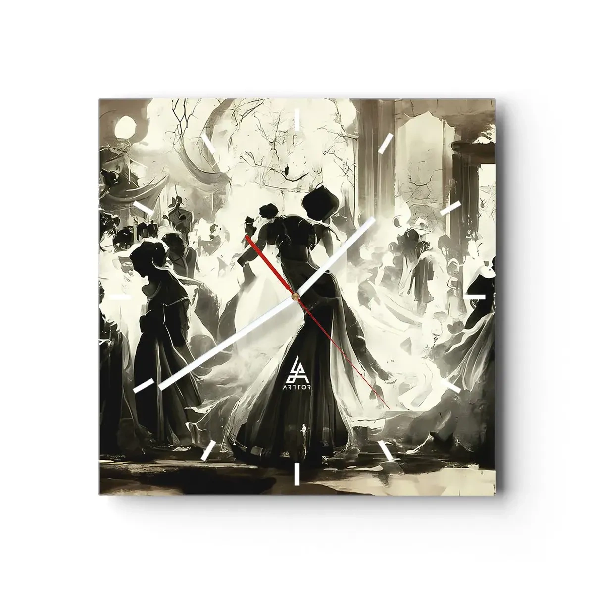 Horloge murale - Pendule murale - La grande mascarade - 40x40 cm